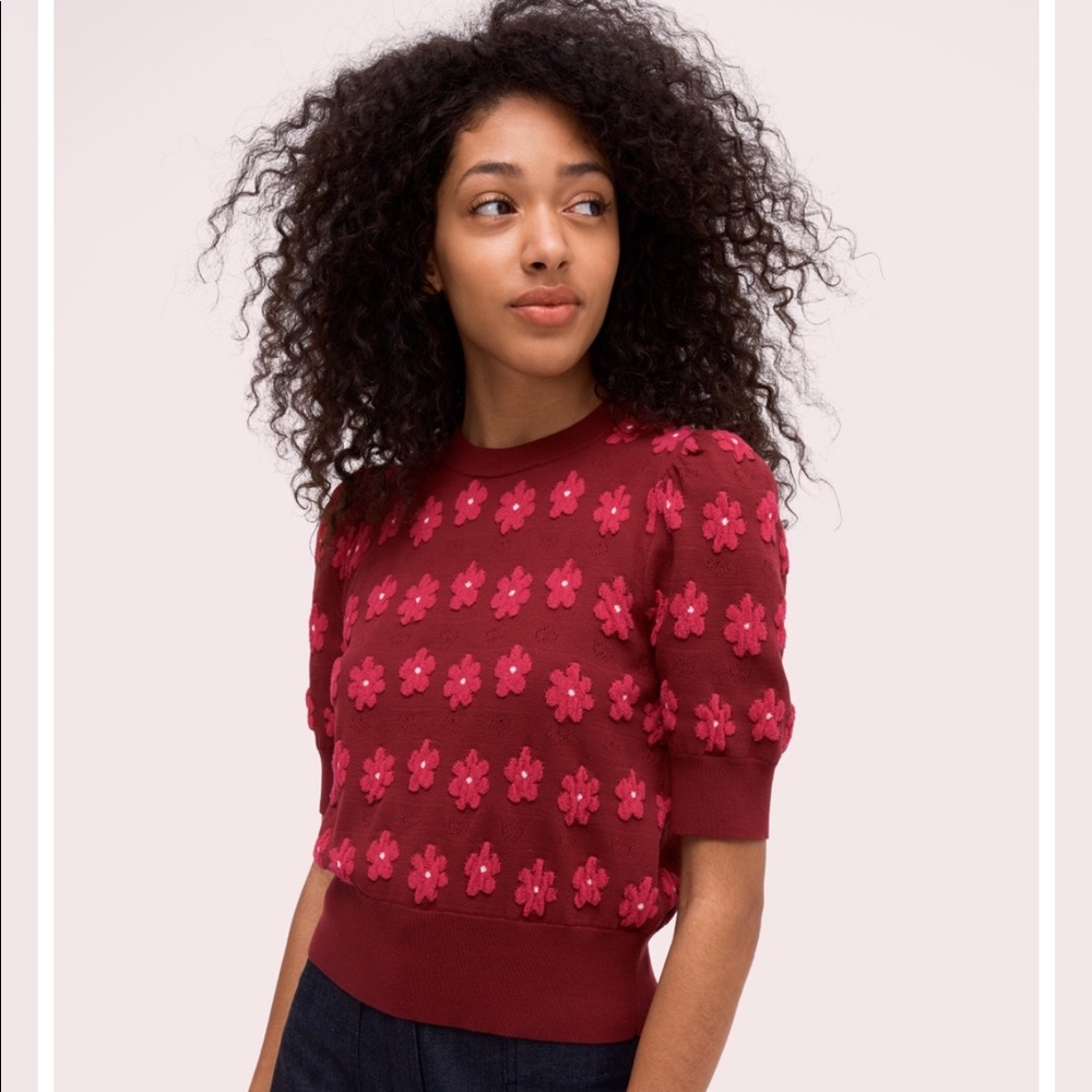 NWT Kate spade floral marker sweater